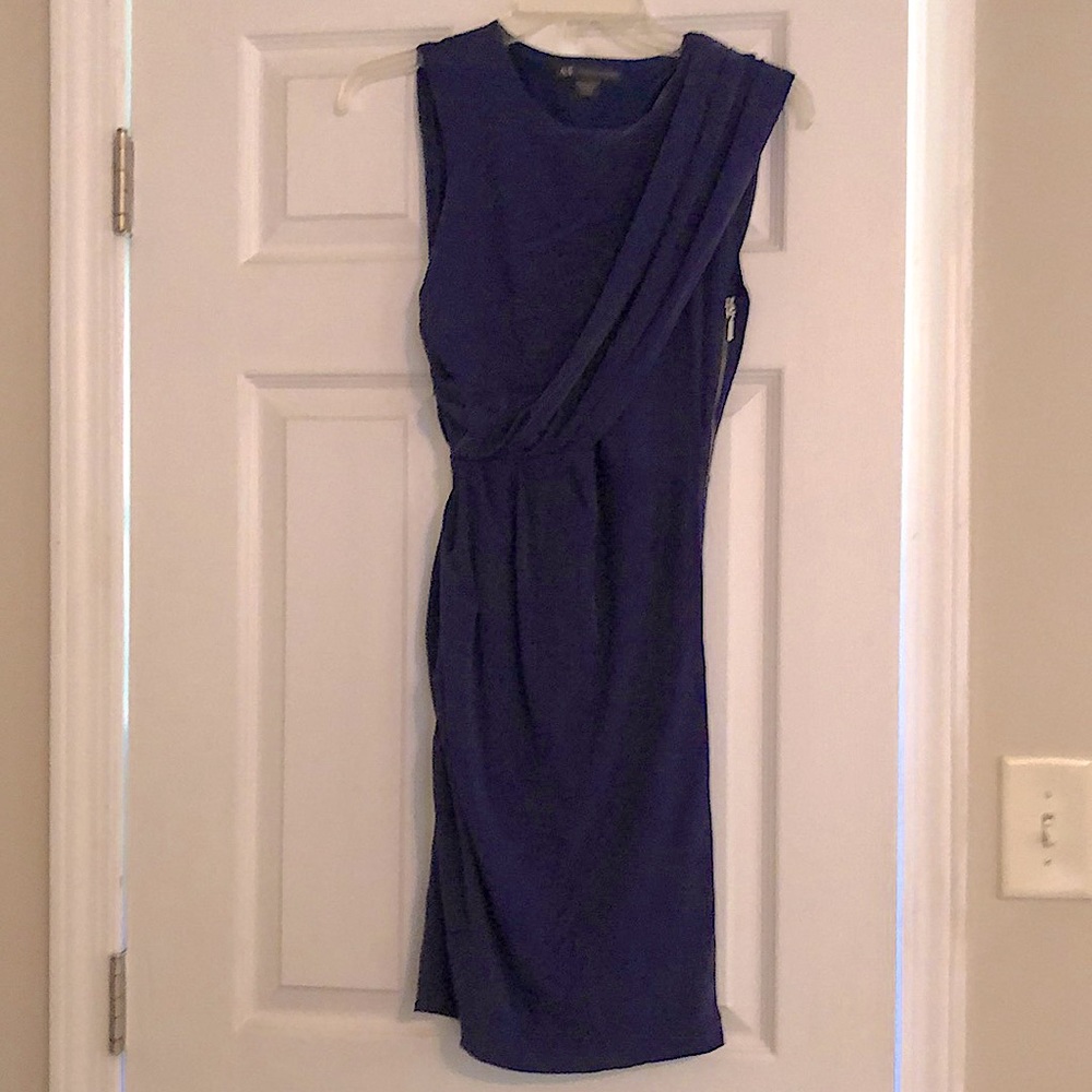 Purple/blue sleeveless Armani Exchange dress